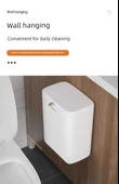Duvara Monte Banyo Tuvalet Çöp Kovası - Küçük Boy Açık Ringli Model - 10