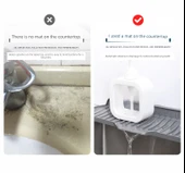 Mutfak Lavabo Musluk Su Tahliye Matı - Yan Açık Yaklaşık 65cm Krem Beyaz - 10