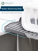 Mutfak Lavabo Musluk Su Tahliye Matı - Yan Açık Yaklaşık 65cm Krem Beyaz - 5