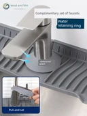 Mutfak Lavabo Musluk Su Tahliye Matı - Yan Açık Yaklaşık 65cm Krem Beyaz - 4