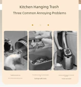 Katlanabilir Duvara Monte Mutfak Çöp Kovası - Büyük Gri 11L - 2'li Paket thumbnail 5