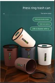 Minimalist Sıkıştırma Halkalı Çöp Kovası - Büyük Kahve Basınç Halkalı 2'li Paket - 7
