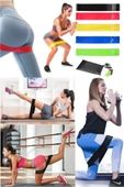 5 Li Set Aerobik Bandı Fitness Egzersiz Plates Direnç Lastiği Crossfit Kas Germe Ve Jimnastik Seti - 1