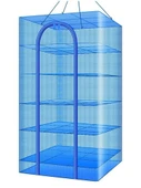 Şifreli Katlanabilir Sebze Kurutma Filesi - 50x50x100 cm - 5 Katlı - Tic-Tac-Toe - 4