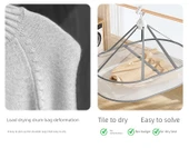 Yün Kazak Kurutma Askısı - Dikdörtgen Çift Katmanlı 78cm Kapaklı thumbnail 10