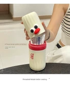 Seyahat Tipi Ağız Çalkalama Kabı - Açık Gri + Yama Desenli Çift Kullanımlı thumbnail 10