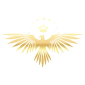 Yıldızlı Kartal  Oto Sticker17x17 Cm Gold - 1