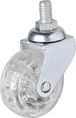 Hts 326 - 50x20 mm Şeffaf Makaralı Vidalı Teker 4 Adet - 1