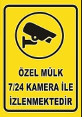 Özel Mülk Kamera İle İzlenmektedir Sticker 20X28 Cm - 1
