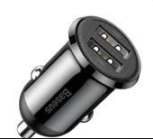 Baseus CCALLP-01 Grain Pro 2xUSB 4.8A Araç Şarj Cihazı-Siyah - 1