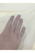 Pırıltılı Parlak Zemin Işıltılı Simli Kurşunlu Yeni Tasarım 2Kat Pileli Tül Perde - 2