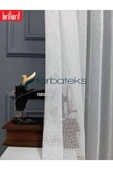 Farbateks Dikim Brillant Buzlu Sade Düz Tasarım Model 1/3 Kat Pileli Tül Perde thumbnail 1