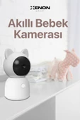 Xenon Smart Akıllı Bebek Kamerası Çift Yönlü Ses Ninni Gece Görüşü Gece Lambası Termometreli Mobil Uygulamalı Baby Camera X7201 - 5