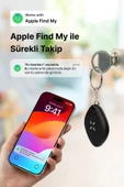 Xenon Smart Airtag Akıllı Bluetooth Takip Cihazı Find My Mobil Uygulama Konum, Eşya Bulucu Siyah Tag X6605 - 7