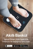 Xenon Smart Akıllı Tartı Dijital Baskül BT Apple Health Google Fit, Vücut Kitle, Kas, Su, Yağ, Kemik Siyah X8701 - 2