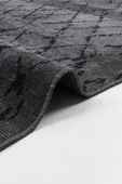 Şönil Dokuma Antrasit Renkli Kaymaz Taban Makinada Yıkanabilir Halı Kilim - 3