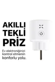 Xenon Smart Akım Korumalı Telefonla Kontrol Wi-Fi Bluetooth Zaman Ayarlı Akıllı Priz Ateşe Dayanıklı X7013 - 5