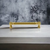Mobilya Çekmece Mutfak Dolabı Dolap Kulpları Kulbu Kulpu Gold Altın Metal Kulp 160 mm - 16 cm thumbnail 4