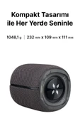 Xenon Smart Taşınabilir Bluetooth Hoparlör Tws Stereo 10w Tf Kart Speaker Rgb Ses Bombası Gri X6702 - 4