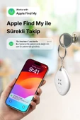 Xenon Smart Airtag Akıllı Bluetooth Takip Cihazı Apple Find My Mobil Uygulama Konum, Eşya Bulucu Beyaz Tag X6605 - 8