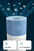 Xenon Smart Akıllı Hava Temizleyici 70 M2 Wi-fi Mobil App Air Purifier Cadr 550m³ Karbon Hepa Filtre X7420 Mavi - 4