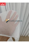 Farbateks Dikim Brillant Buzlu Sade Düz Tasarım Model 1/3 Kat Pileli Tül Perde thumbnail 4