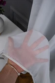 Crop Desen 2 Kat Pileli Tarz Sade Şık Moda Tasarım Tül Perde - 4