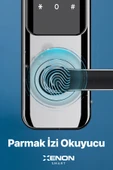 Xenon Smart Akıllı Kapı Kilidi Mobil App Parmak Izi Şifre Rfıd Wi-fi Google Home & Alexa Kontrollü Kilit X8051 - 3