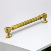 Mobilya Çekmece Mutfak Dolabı Dolap Kulpları Kulbu Kulpu Gold Altın Metal Kulp 160 mm - 16 cm thumbnail 5