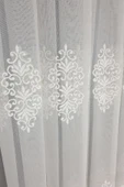 Ttm Damask Desen Tasarım Kırışmaz Ütü Istemez Tül 1e 3kat Sık Pileli Tül Perde - 6