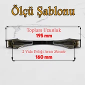 Mobilya Mutfak Çekmece Dolabı Dolap Kapak Kulpları Kulbu Kulpu 16 cm Kulp 160 mm Krom Metal thumbnail 3