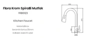 FLEKO FLORA INOX KROM SPİRALLİ MUTFAK BATARYASI thumbnail 5