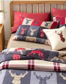 English Home Patchy Deers %100 Pamuk Flanel 2li Yastık Kılıfı - 2