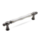 Gerçek Lüks Porselen Mobilya Mutfak Çekmece Dolap Dolabı Kulpu Kulbu (128 MM-12.8 CM) Sedef Füme thumbnail 2