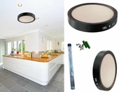 CATA 18W BEYAZ S.Ü.YUVARLAK LED PANEL (SİYAH KASA) - 1