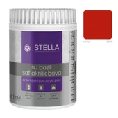 Stella Su Bazlı Saf Akrilik Boya Kırmızı Ral-3020 - 1
