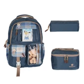 Relaxion Kore Tarzı Okul Çanta Seti 3'lü Set 1395 - 1