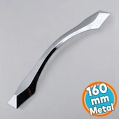 Mobilya Mutfak Çekmece Dolabı Dolap Kapak Kulpları Kulbu Kulpu 16 cm Kulp 160 mm Krom Metal thumbnail 1