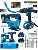 Rowermax GS-130 Çelik Mandren Matkap Vidalama -Dekupaj Testere Seti Taşıma Çantalı - 1