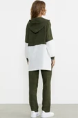 Blok Renk Geçişli Tunik Takım - Haki thumbnail 5