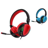 AKZ 021 Kablolu Mikrofonlu Işıklı Oyuncu Kulaklığı RGB - 1