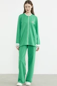 Çıtçıt Detaylı Ribanalı Eşofman Takım - Yeşil thumbnail 1