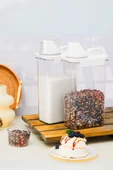 2 Adet Sızdırmaz Depolama Sıvı Toz Deterjan Erzak Saklama Kutusu- Ölçekli Deterjan Kutusu 2300 ml - 3