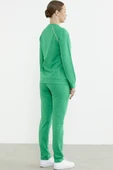 Biye Detaylı Fermuarlı Eşofman Takım - Yeşil thumbnail 6