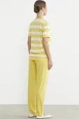 Rahat Kalıp Çizgili Pantolon Takım - Sarı thumbnail 6