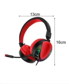 AKZ 021 Kablolu Mikrofonlu Işıklı Oyuncu Kulaklığı RGB - 4