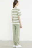 Rahat Kalıp Çizgili Pantolon Takım - Yeşil thumbnail 6