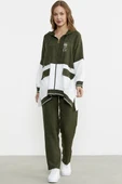 Blok Renk Geçişli Tunik Takım - Haki thumbnail 2