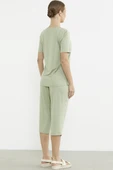 Çizgi Detaylı Kapri Penye Takım - Yeşil thumbnail 6