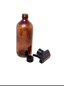 Amber Isıya Dayanıklı Cam Şişe Fısfıslı Ve Kapaklı 500 ml - 4
